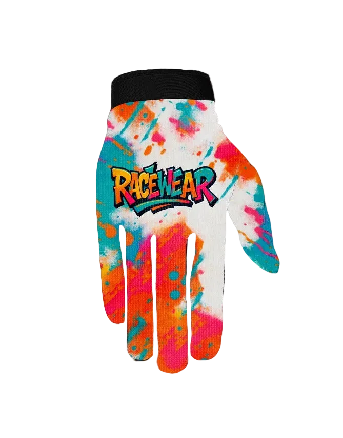 White Graffiti Gloves